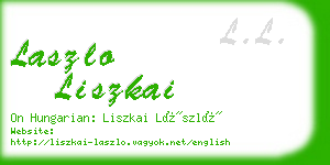 laszlo liszkai business card